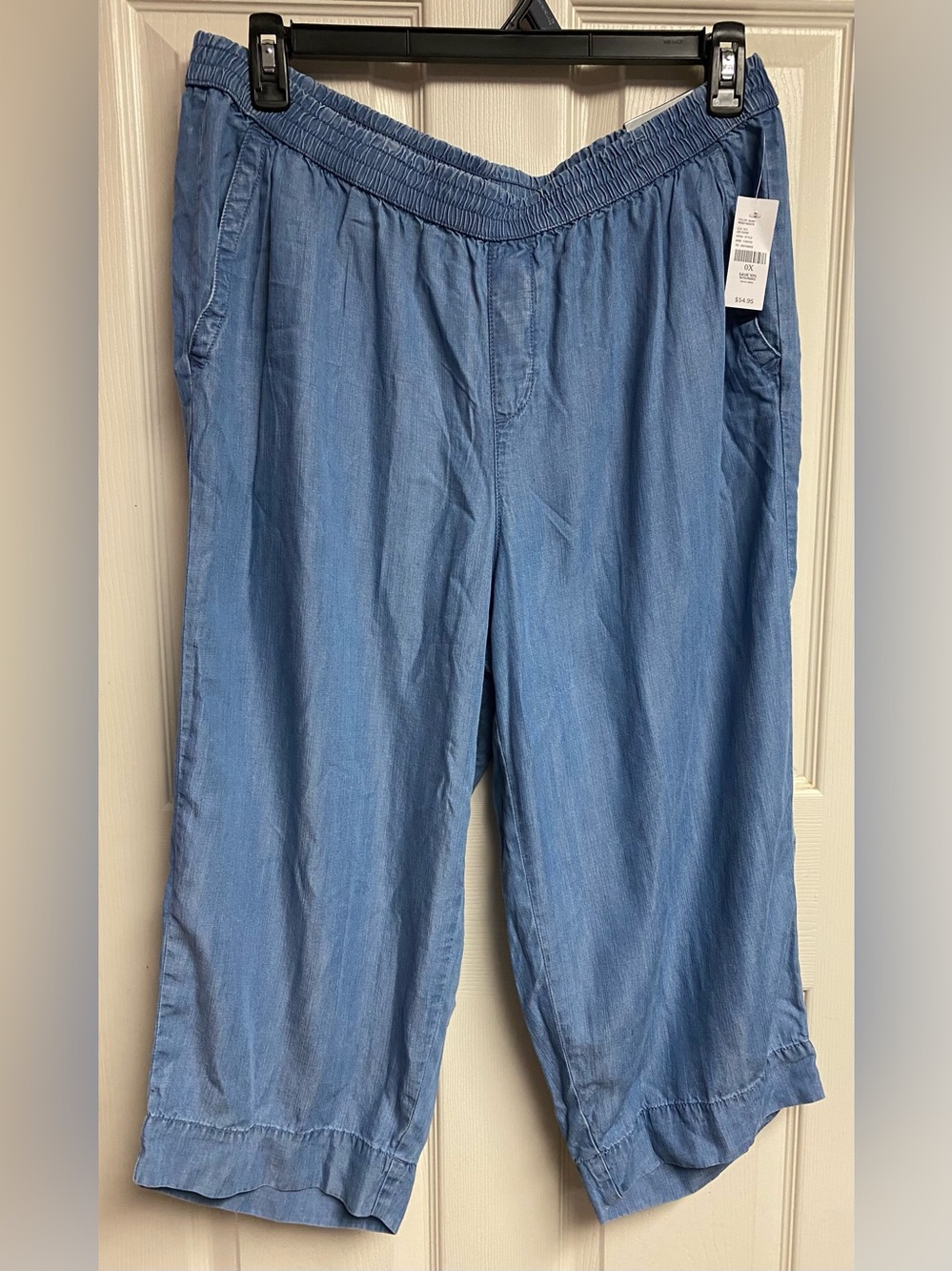 Catherine's Pants Denim Style Capri Pants - Size OX NWT
